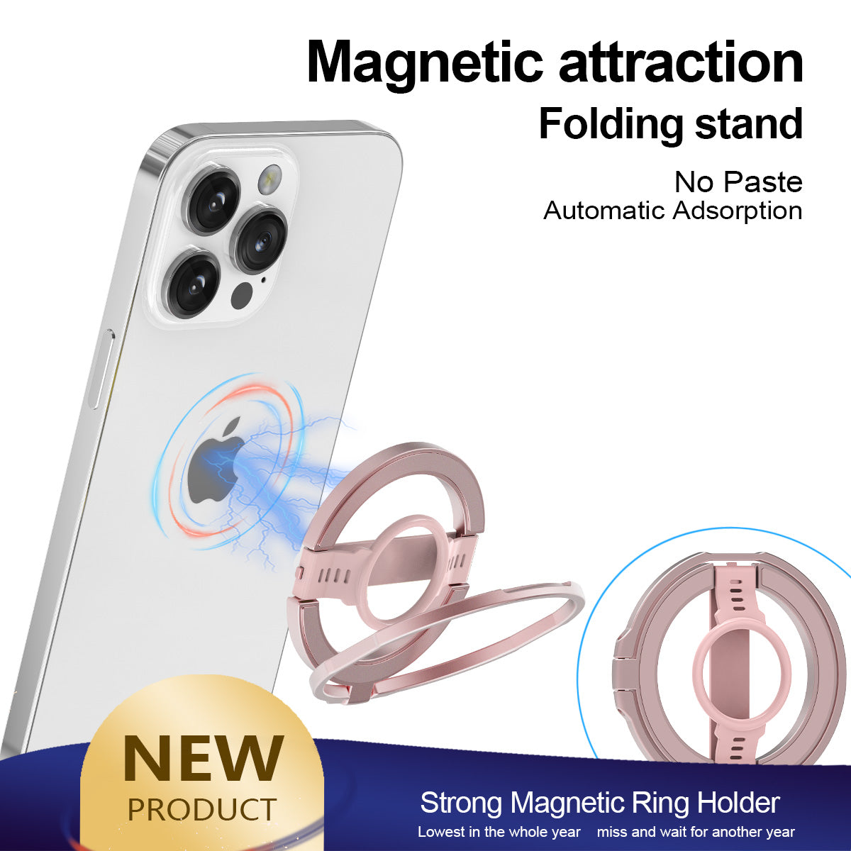 ZH-M04 Magnetic Kickstand Rotary Adjustable Phone Ring Holder Zinc Alloy Finger Grip ZH-M04 Magnetic Kickstand Rotary Adjustable Phone Ring Holder Zinc Alloy Finger Grip